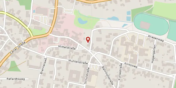 Karte der Umgebung von Bahnhofstraße 11, 29386 Hankensbüttel