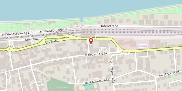 Karte der Umgebung von Bahnhofstraße 1, 55411 Bingen