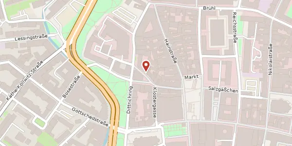 Karte der Umgebung von Kleine Fleischergasse 8, 04109 Leipzig