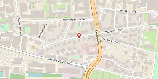 Karte der Umgebung von Zeunerstraße 77, 01069 Dresden