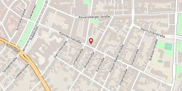 Karte der Umgebung von Rohrteichstr. 29, 33602 Bielefeld