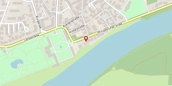 Karte der Umgebung von Philippsruher Allee 39, 63454 Hanau