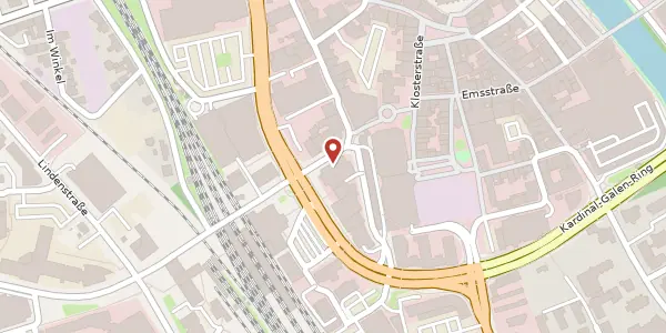 Karte der Umgebung von Bahnhofstr. 1, 48431 Rheine