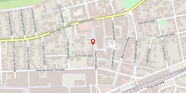 Karte der Umgebung von Marktstr. 19, 65428 Rüsselsheim