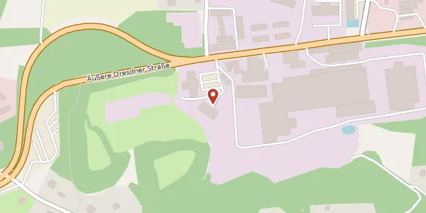 Karte der Umgebung von Äußere Dresdner Straße 10, 08066 Zwickau