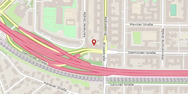 Karte der Umgebung von Detmolder Straße 20, 10713 Berlin
