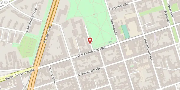 Karte der Umgebung von Stadtgarten 3, 47798 Krefeld