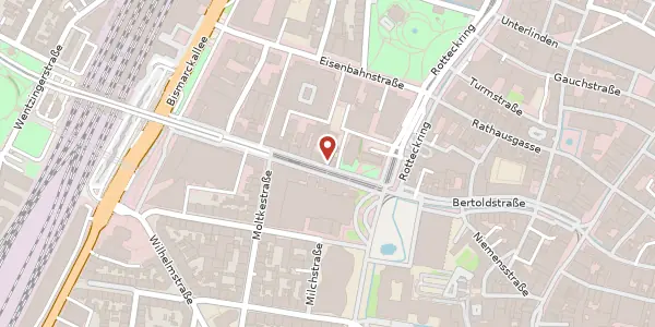 Karte der Umgebung von Bertoldstraße 45, 79098 Freiburg im Breisgau