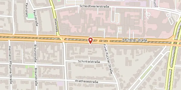 Karte der Umgebung von Aachener Str. 485, 50933 Köln