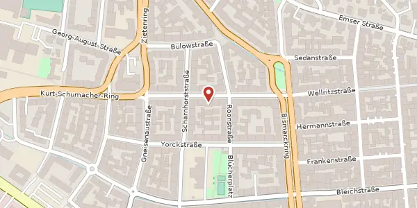 Karte der Umgebung von Westendstr. 20, 65195 Wiesbaden