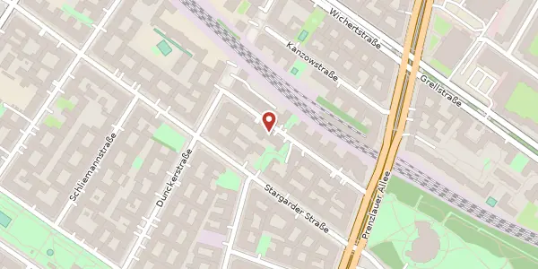 Karte der Umgebung von Ahlbecker Straße 14, 10437 Berlin