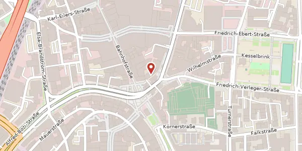 Karte der Umgebung von Jahnplatz 6, 33602 Bielefeld