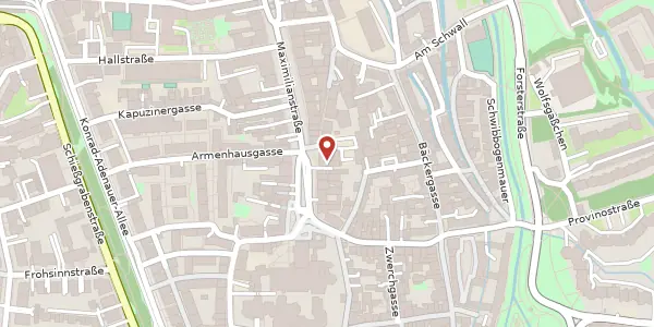Karte der Umgebung von Ulrichsplatz 7, 86150 Augsburg