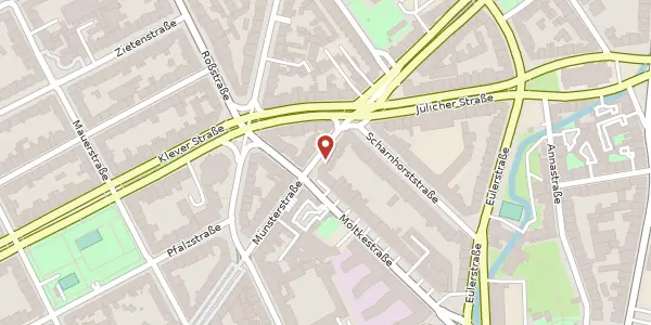 Karte der Umgebung von Münsterstr. 25, 40477 Düsseldorf