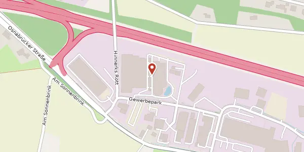 Karte der Umgebung von Gewerbepark 18, 49143 Bissendorf