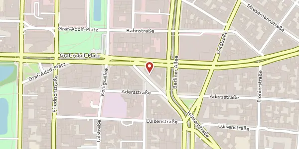 Karte der Umgebung von Hüttenstr. 4, 40215 Düsseldorf