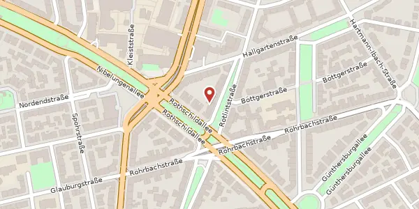 Karte der Umgebung von Rotlintstraße 69, 60389 Frankfurt