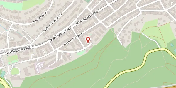 Karte der Umgebung von Bachwiesenstraße 18, 70199 Stuttgart
