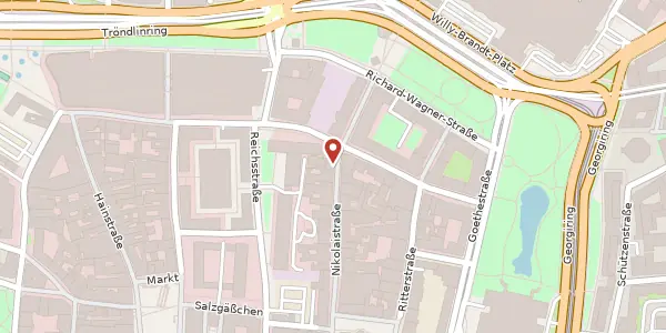 Karte der Umgebung von Nikolaistraße 53, 04109 Leipzig