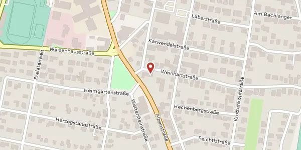 Karte der Umgebung von Weinhartstr. 2a, 82362 Weilheim in Oberbayern