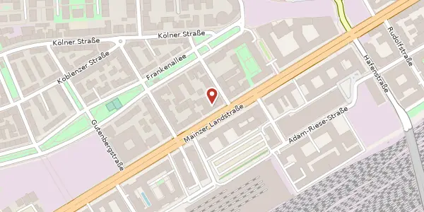 Karte der Umgebung von Mainzer Landstraße 160, 60327 Frankfurt