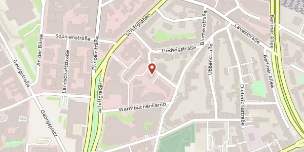 Karte der Umgebung von Bertastraße 3, 30159 Hannover