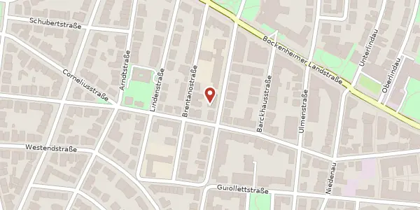 Karte der Umgebung von Feuerbachstr. 31, 60325 Frankfurt