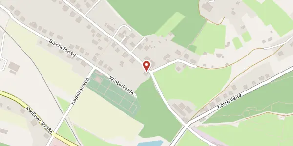 Karte der Umgebung von Mittlere Bergstraße 23, 01445 Radebeul