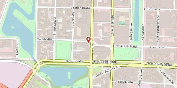 Karte der Umgebung von Kasernenstr. 69, 40213 Düsseldorf
