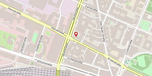 Karte der Umgebung von Marsstr. 24, 80335 München