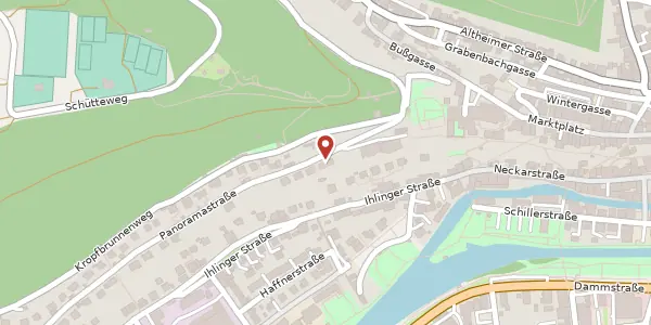 Karte der Umgebung von Panoramastraße 64, 72160 Horb A. N.