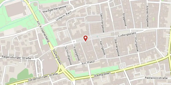 Karte der Umgebung von Theresienplatz 25, 94315 Straubing
