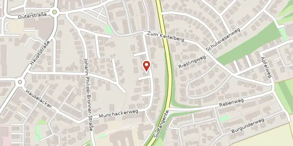 Karte der Umgebung von Münchäckerweg 26, 69168 Wiesloch