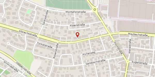Karte der Umgebung von Albrechtstraße 20, 88045 Friedrichshafen