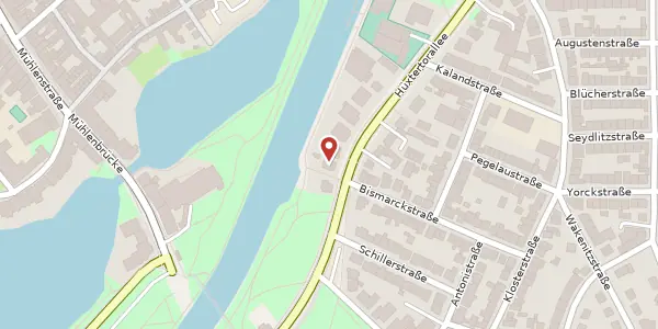 Karte der Umgebung von Hüxtertorallee 18a, 23564 Lübeck