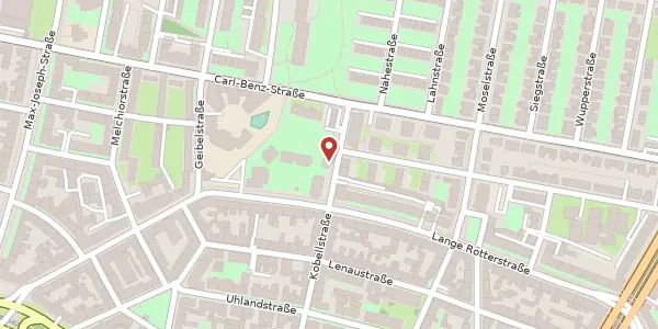 Karte der Umgebung von Kinzigstr. 3, 68167 Mannheim