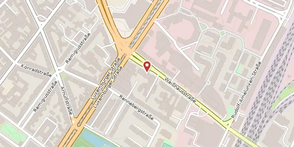 Karte der Umgebung von Weißhausstraße 23, 50939 Köln