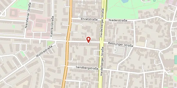 Karte der Umgebung von Bessunger Str. 106, 64285 Darmstadt