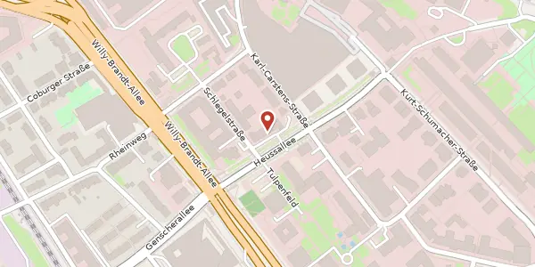 Karte der Umgebung von Heussallee 5, 53113 Bonn