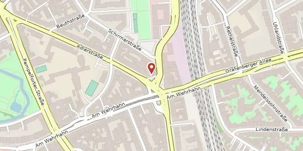 Karte der Umgebung von Adlerstr. 74, 40211 Düsseldorf