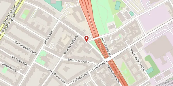 Karte der Umgebung von Nussbaumer Str. 17 A, 50823 Köln
