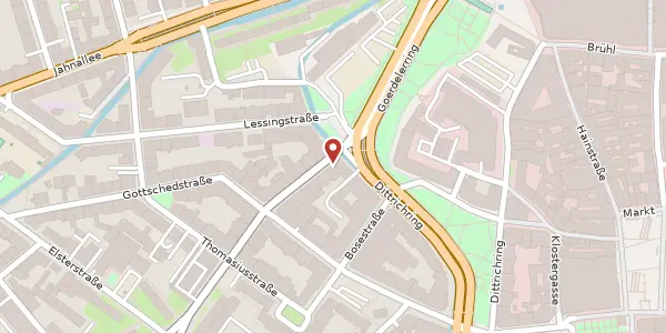 Karte der Umgebung von Käthe-Kollwitz-Straße 1, 04109 Leipzig