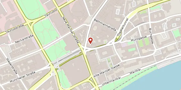 Karte der Umgebung von Friedensstr. 2, 60311 Frankfurt