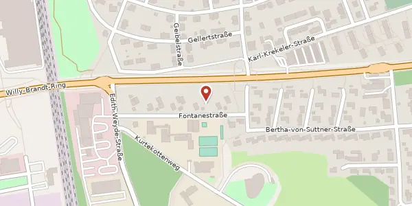 Karte der Umgebung von Fontanestr. 15, 51373 Leverkusen