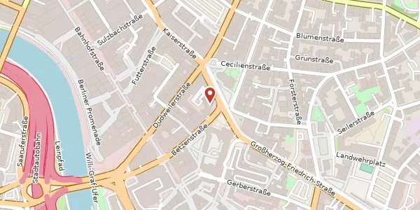 Karte der Umgebung von Rathausplatz 5, 66111 Saarbrücken