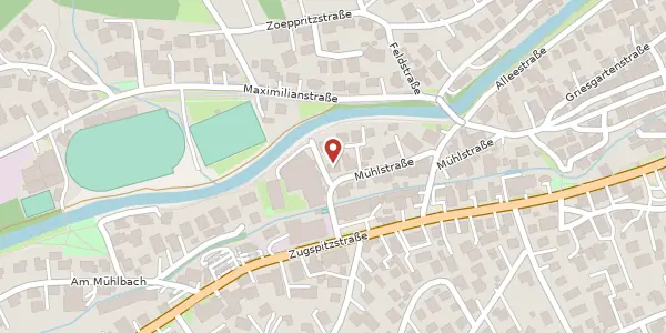 Karte der Umgebung von Mühlstr. 18, 82467 Garmisch-Partenkirchen