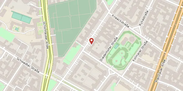 Karte der Umgebung von Kollwitzstraße 40, 10405 Berlin