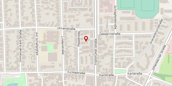 Karte der Umgebung von Pappelweg 27, 63303 Dreieich