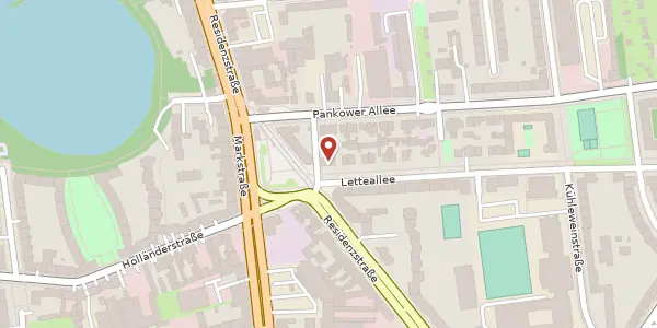 Karte der Umgebung von Letteallee 3, 13409 Berlin