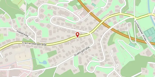 Karte der Umgebung von Fremersbergstraße 25, 76530 Baden-Baden